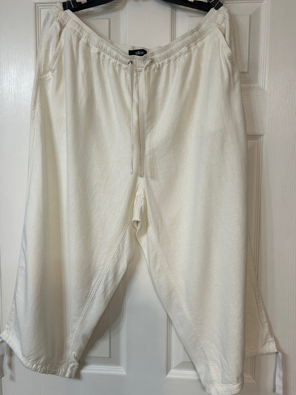 ellos Off-White Drawstring Sweatpants